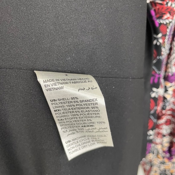 Chico's Blouson Sleeve Geometric Pattern Shift Dress Purple Burgundy 12/14 - Picture 7 of 7